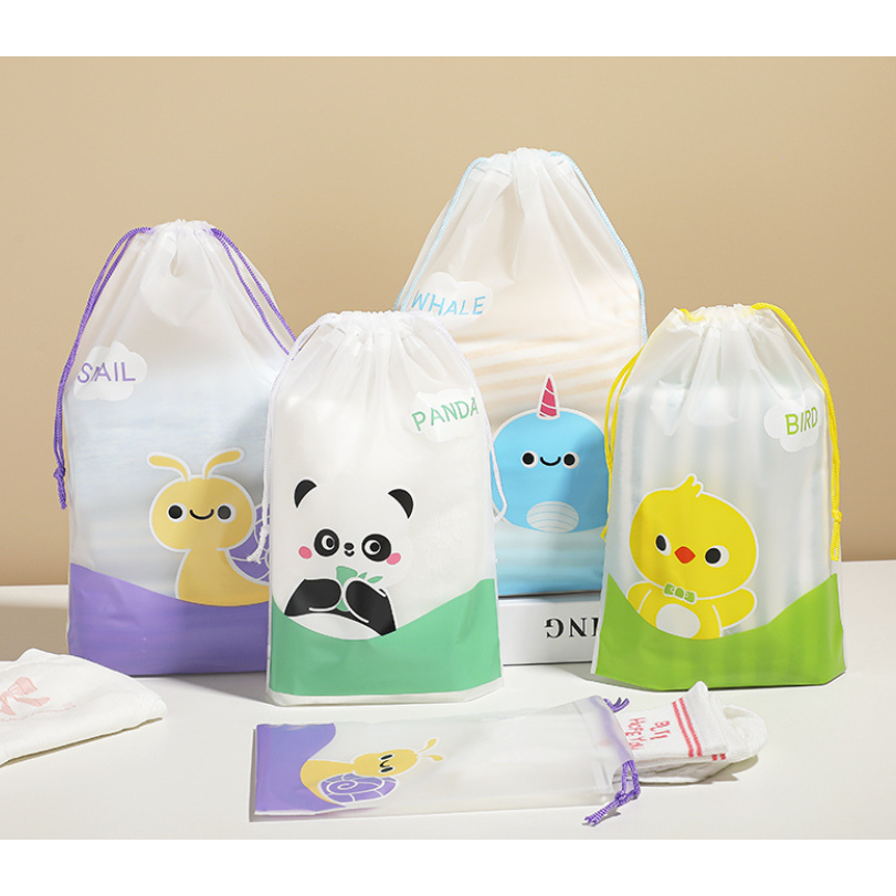 💐DIY💐 ถุงหูรูด ถุงใส่เสื้อผ้า ใส่รองเท้า ใส่ของ อเนกประสงค์ กันน้ำได้ จัดระเบียบกระเป๋า