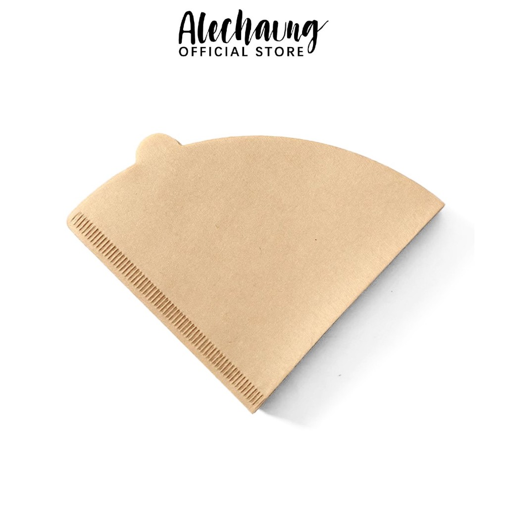 Alechaung กระดาษดริป Coffee Filter Paper กระดาษกรองกาแฟ 100แผ่น แบบหนา ฟิลเตอร์กรองกาแฟ ดริปกาแฟ