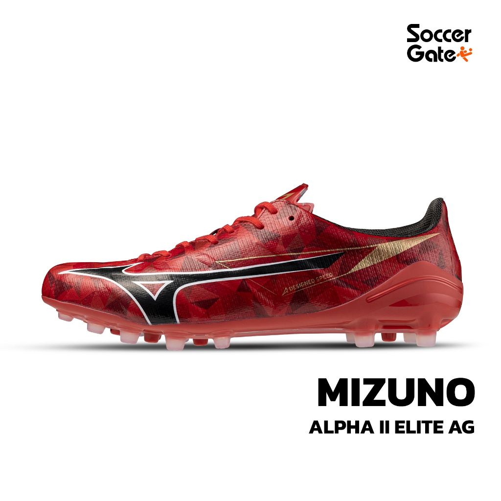 MIZUNO ALPHA II ELITE AG (Ruby Pack) รองเท้าสตั๊ดฟุตบอลของแท้ [โค้ด SOCC09SEP ลดสูงสุด 500 เมื่อซื้อ