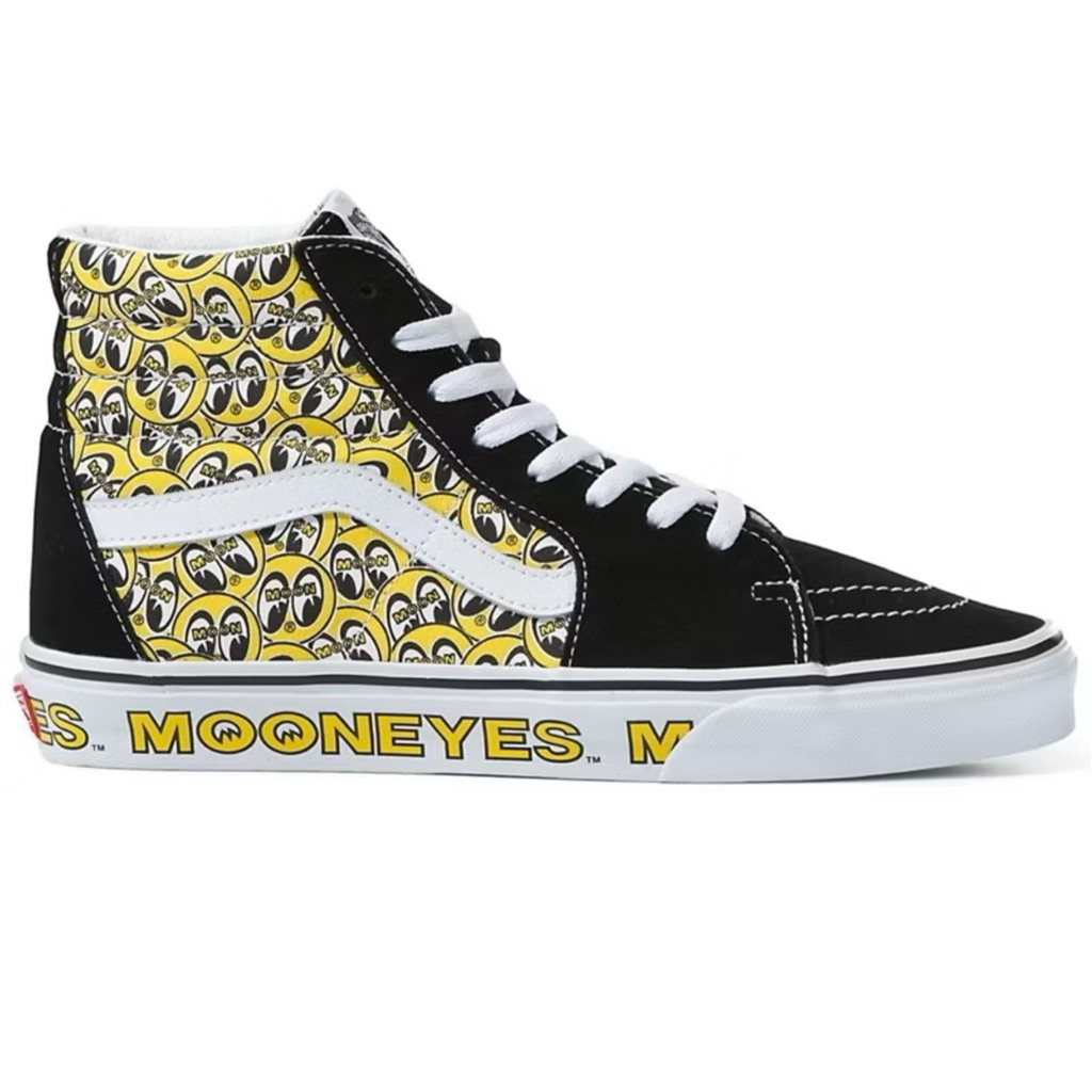 VANS SK8 HI MOONEYES BLACK YELLOW SNEAKERS สินค้ามีประกันแท้