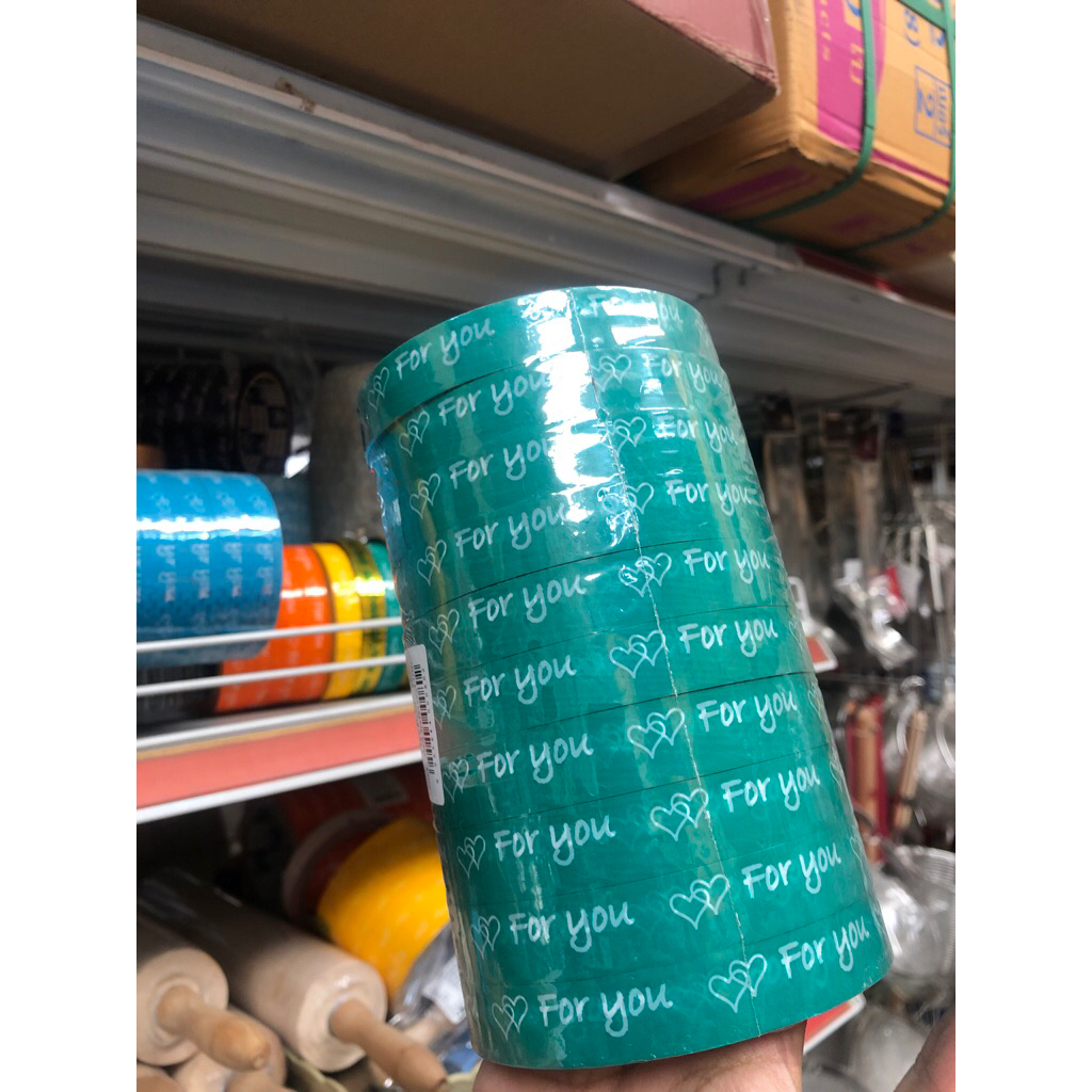 เทป สีเขียว for you1ม้วน