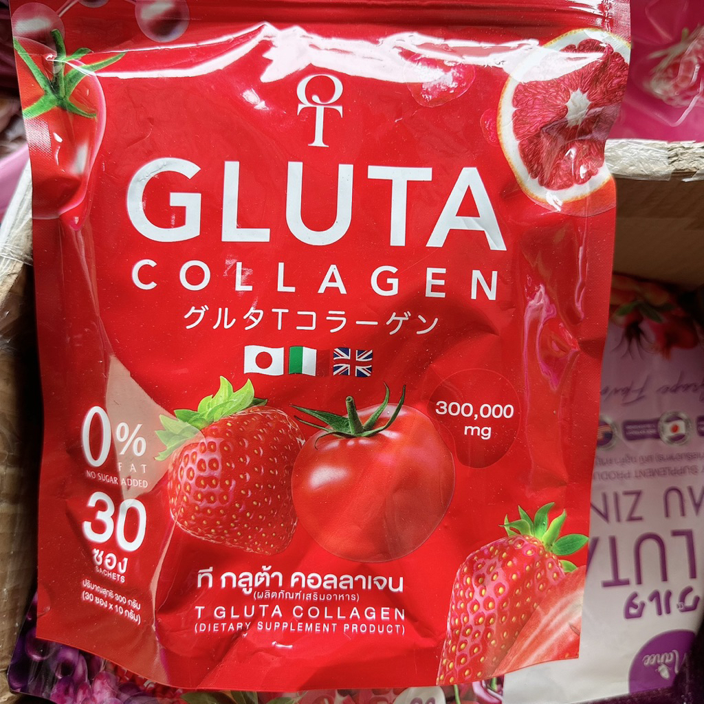 1 ห่อใหญ่ T GLUTA คอลลาเจน ที กลูต้า ( 1 ห่อ 30 ซอง )