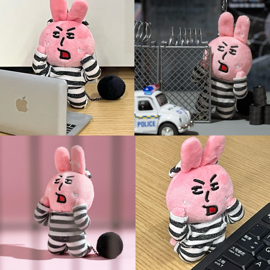 พร้อมส่ง🎭 พวงกุญแจ My Friend Rabbit กระต่ายแหกคุก น่ารัก กวนๆ ตุ๊กตาห้อยกระเป๋า พวงกุญแจตุ๊กตา keych