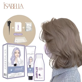 ISABELLA ซื้อ 100ml รับฟรี 100ml STYLE FIT สีย้อมผม ยาย้อมผม ไม่ต้องกัดสีผม ย้อมผมน้ําตาลเบจ ครีมย้อมผม ใช้ง่ายย้อมส