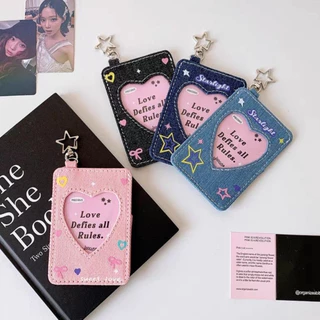 พร้อมส่งจากไทย!!! เคสการ์ด เฟรมการ์ด พวงกุญแจใส่รูปผ้ายีนส์ พวงกุญแจยีนส์ งานน่ารัก Y2K สุด *ไม่มีบริการปริ้นรูปค่ะ