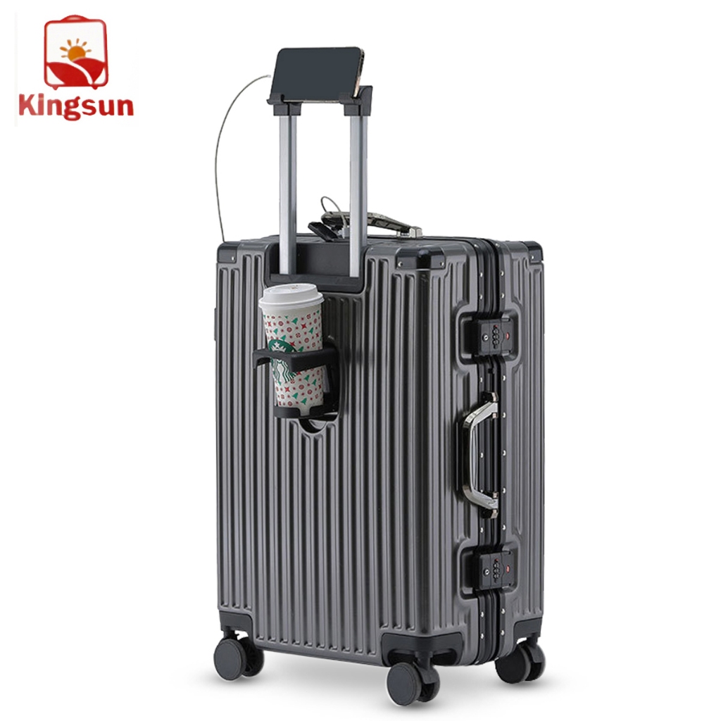 Kingsun [รับประกัน1ปี] กระเป๋าเดินทางโครงอลูมิเนียมคุณภาพสูง  size 18/20/24 KS-909-813-811