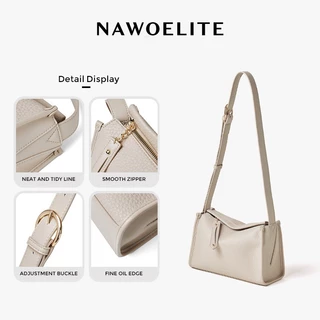 NAWOELITE FUFU Bag Crossbody Bag กระเป๋าแฟชั่นสุภาพสตรีกระเป๋าสะพายข้าง PU เกรดดี ความจุขนาดใหญ่