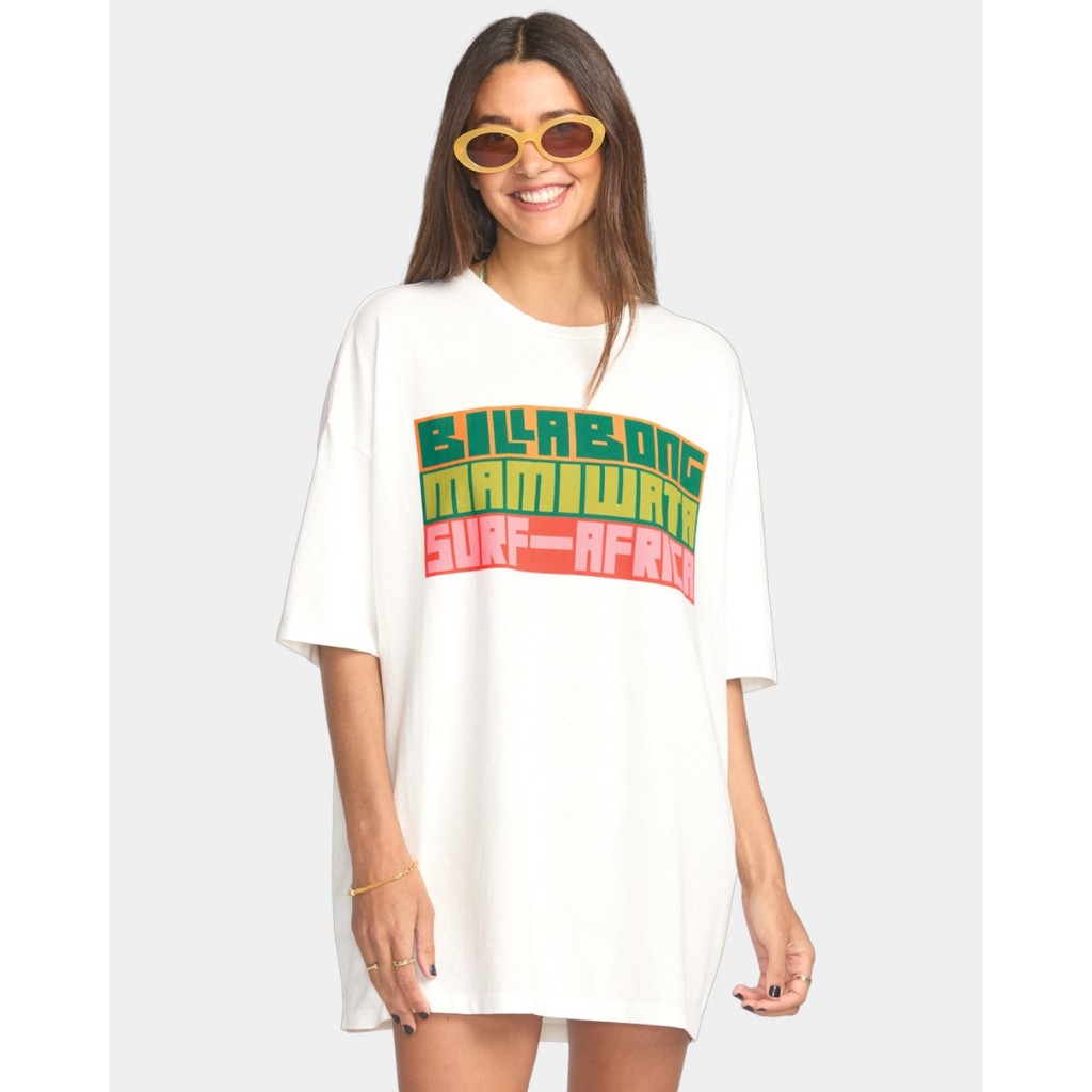 BILLABONG เสื้อยืดแขนสั้นสำหรับผู้หญิง Womens Mami Wata Surf Africa SS Tee 252 24B352523-SCS ราคา ถูกที่สุด ดีลบีเคเค