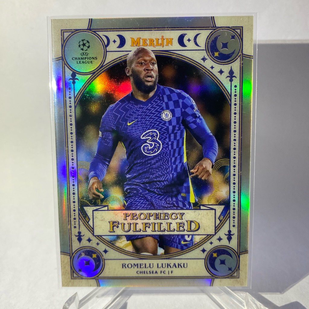 การ์ดนักฟุตบอลสำหรับสะสม ROMELU LUKAKU, CHELSEA, PROPHEGY FULFILLED, MERLIN 2022