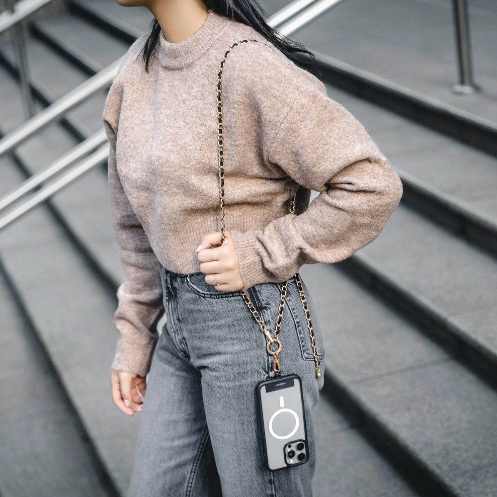 MAGEASY Leather Chain Adjustable Strap - Classic + Strap Card สายห้อยมือถือ สำหรับสะพายไหล่/คาดตัว - รูปที่ 3