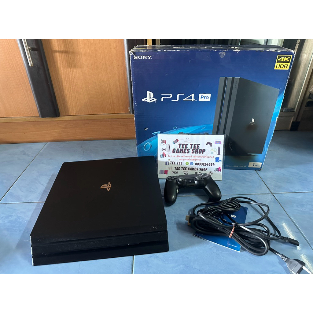 PS4 pro บอร์ด7218 จุ1tb fw ล่าสุดเมนูภาษาไทยอุปกรณ์ครบชุด(มีแบบมีกล่องกับไม่มีกล่อง)