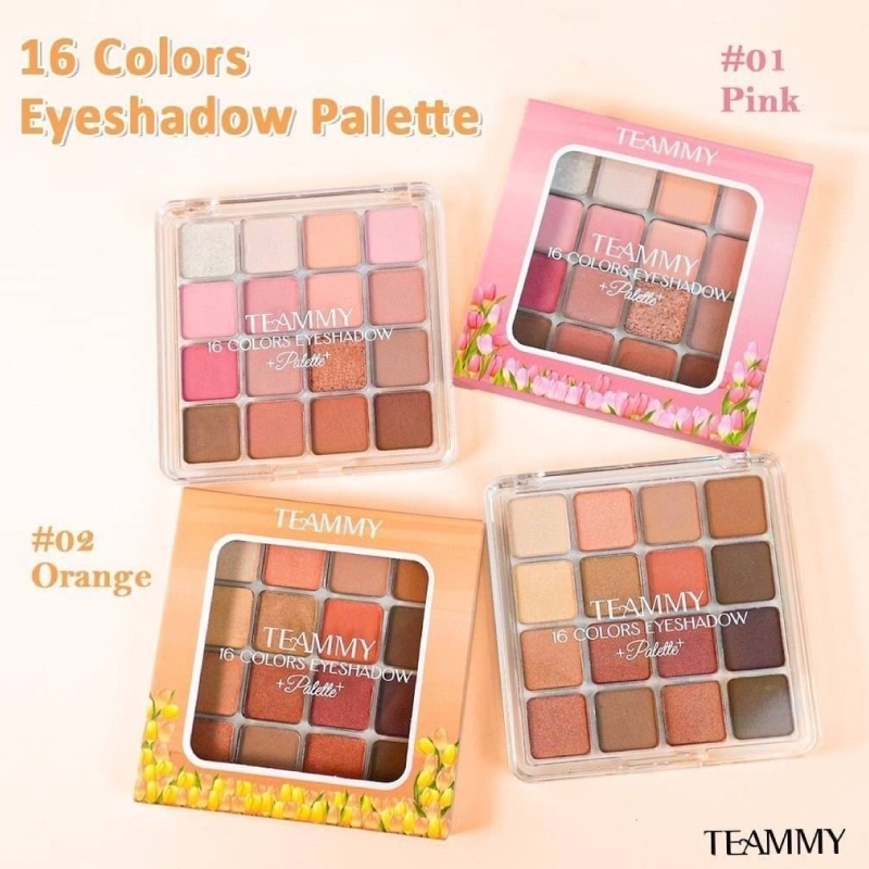 TE901 TEAMMY 16 COLORS  EYESHADOWมีทั้งแมทท์และชิมเมอร์ เม็ดสีแน่น เกลี่ยง่าย ติดทนนาน