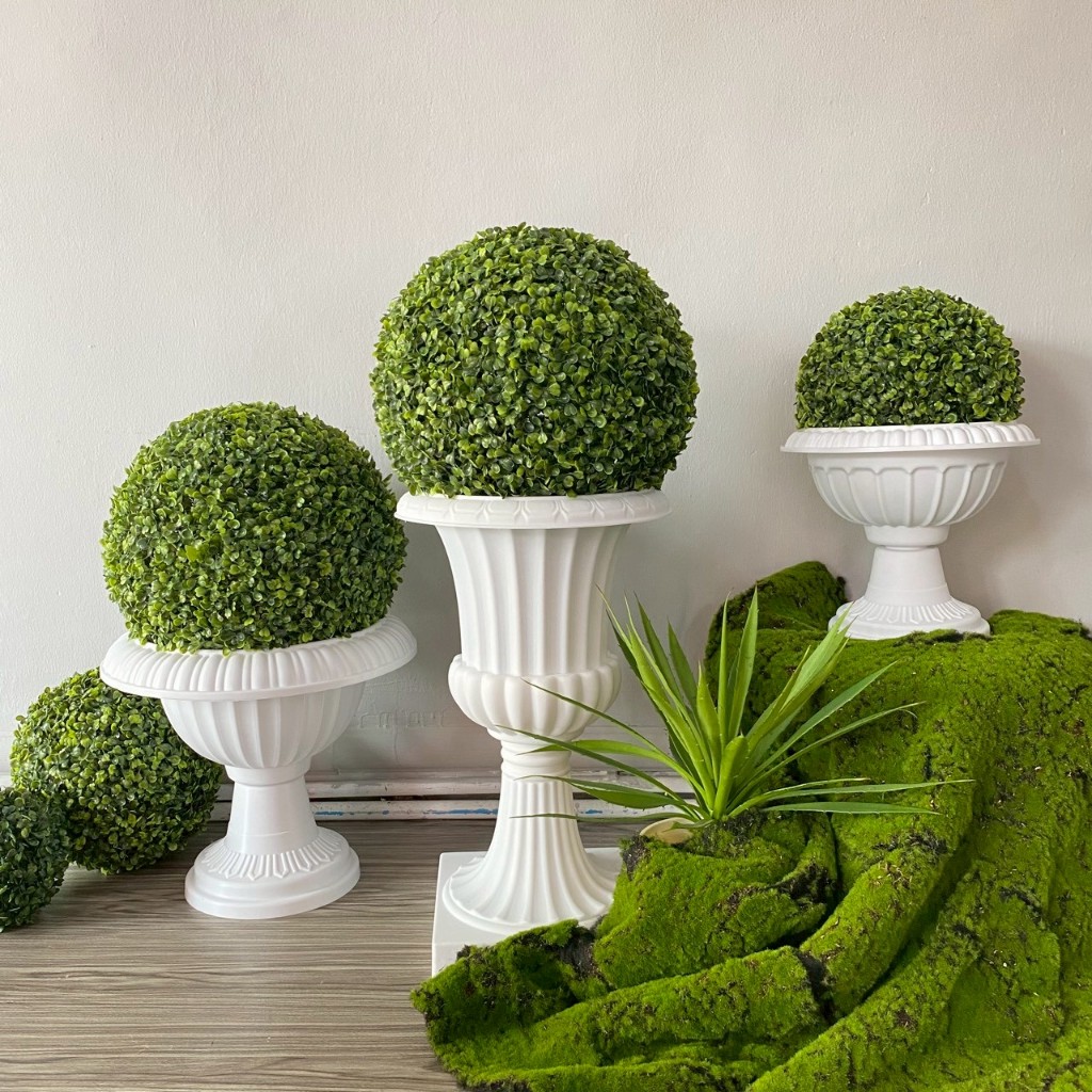 กระถางสไตล์โรมัน เรียบหรู กระถางพลาสติก กระถางต้นไม้แต่งบ้าน(พร้อมส่ง)MX - รูปที่ 2