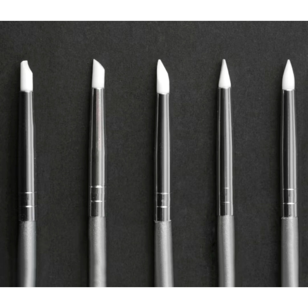 ซิลิโคนขัดผงกระจก 6 ทรง ขนาดเล็ก0.7cm. Silicone brush Nail Mirror Powder อุปกรณ์ทำเล็บ