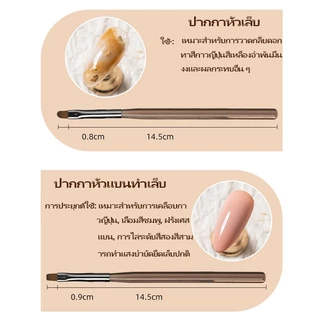 Nail.World แปรงเล็บ 9 ชิ้น แปรงทาสีอะคริลิก แปรงรายละเอียด เหมาะสำหรับเครื่องมือเพ้นท์เล็บ เครื่องมือวาดลวดลายที่ง่าย