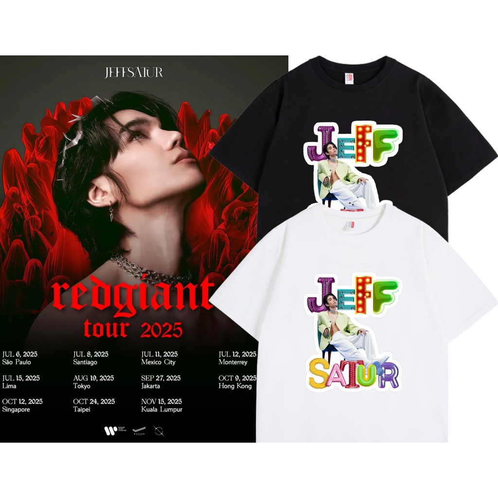 ขายร้อน🔥✨ 2025concert | เสื้อยืด ลาย Jeff satur  | Unisex | แขนสั้น | Y2k | การพิมพ์ | สะดวกสบาย |S-