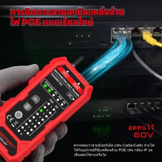 【มาถึงภายใน 3 วัน】HABOTEST HT801A/B Ethernet LAN เครื่องทดสอบสายเคเบิลเครือข่ายเครื่องตรวจจับ RJ11 RJ45 Cat5 Cat6 โทรศัพ