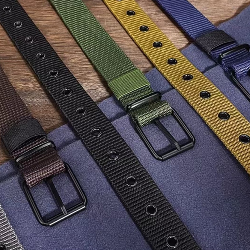 เข็มขัดผ้าใบไนลอนปรับขนาดได้สำหรับผู้ชาย