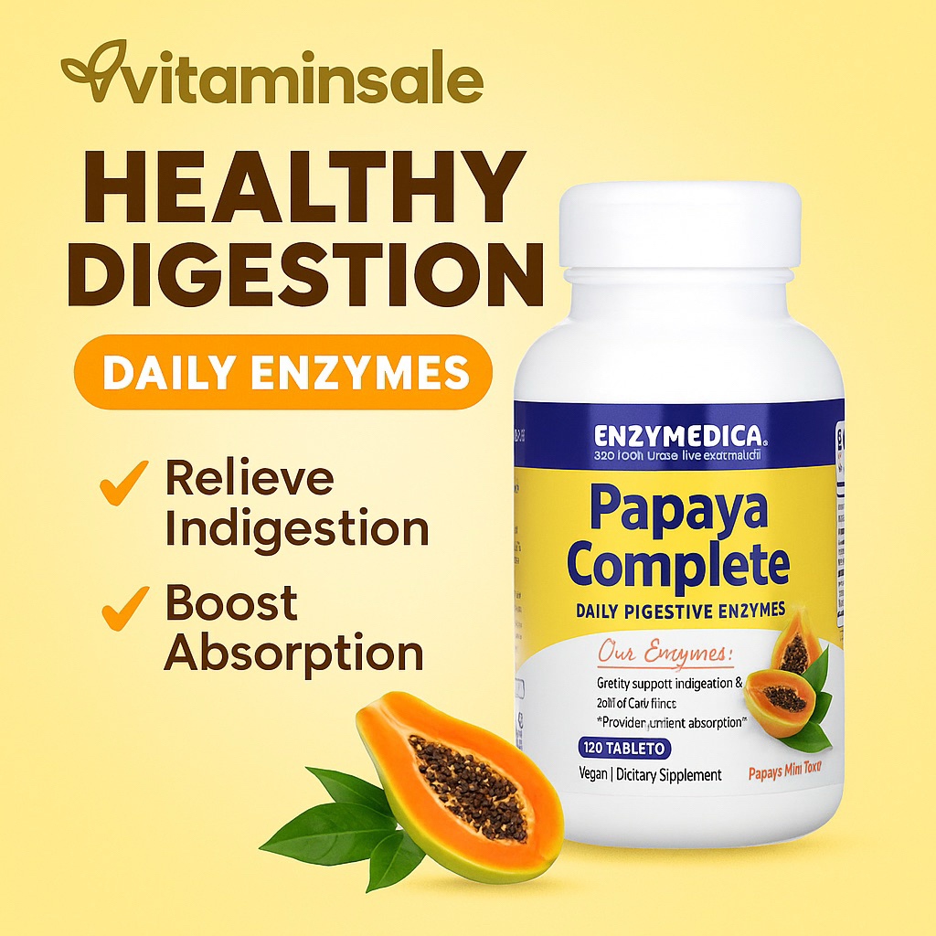 Enzymedica Papaya Complete Papaya Mint 120 Tablets