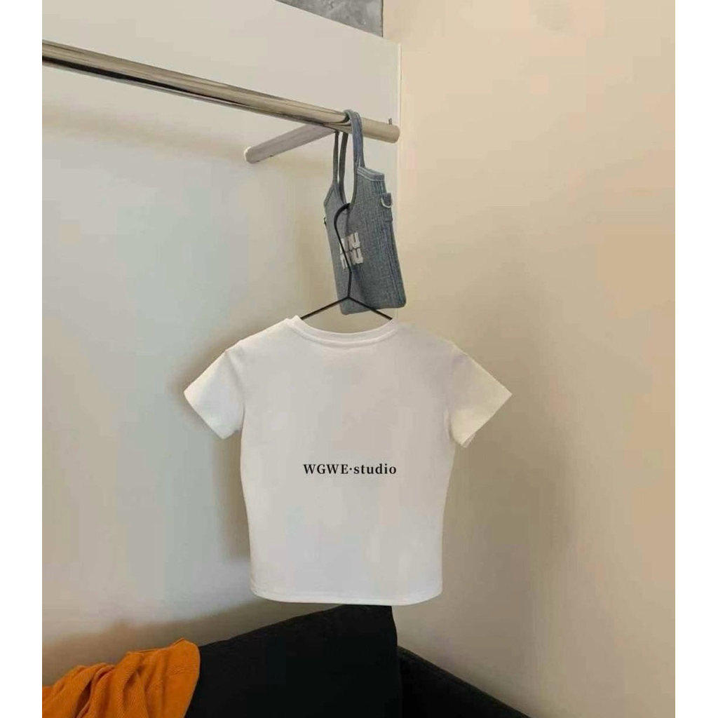 WG.WE 5809 🍄🌼 เสื้อยืดคอกลม สกรีนหน้าบอกเลยรุ่นนี้น่ารัก - รูปที่ 5