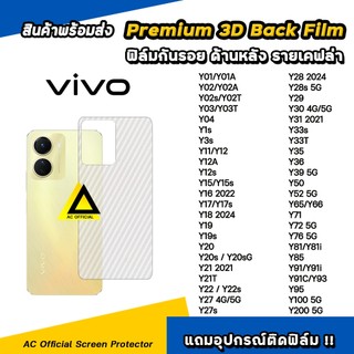 ฟิล์มหลัง เคฟล่า For VIVO Y03 Y04 Y3s Y18 Y19s Y21d Y22 Y27s Y28 Y29 Y33s Y35 Y36 Y39 Y93 Y100 Y200 ฟิล์มกันรอย ด้านหลัง
