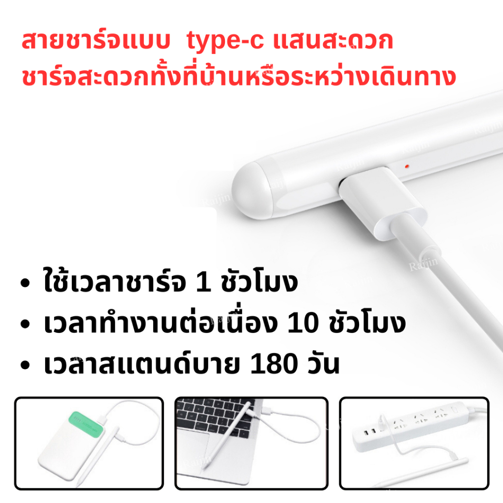 ปากกาสไตลัส วางมือบนจอ+แรเงาได้ ปากกาทัชสกรีน Stylus Pen สำหรับ Gen10,9,8,7,6 Air5 Air4 Air3 - รูปที่ 5