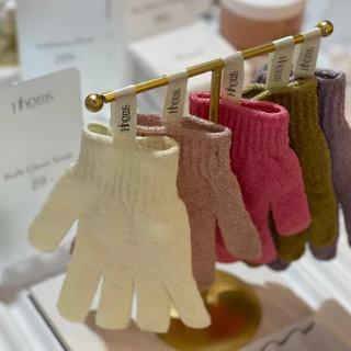 ถุงมือขัดผิวกาย หอมส HHOMS Body gloves scrub ถุงมือขัดตัวHHOMSใบไหมเกาหลี 1 ชิ้น**