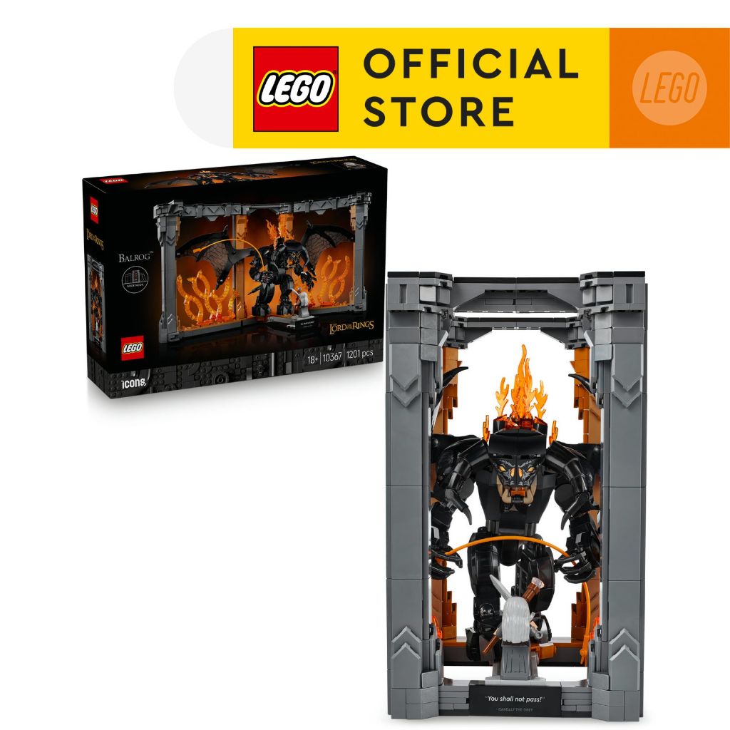 LEGO Icons 10367 The Lord of the Rings : Balrog Book Nook (1201 Pieces)