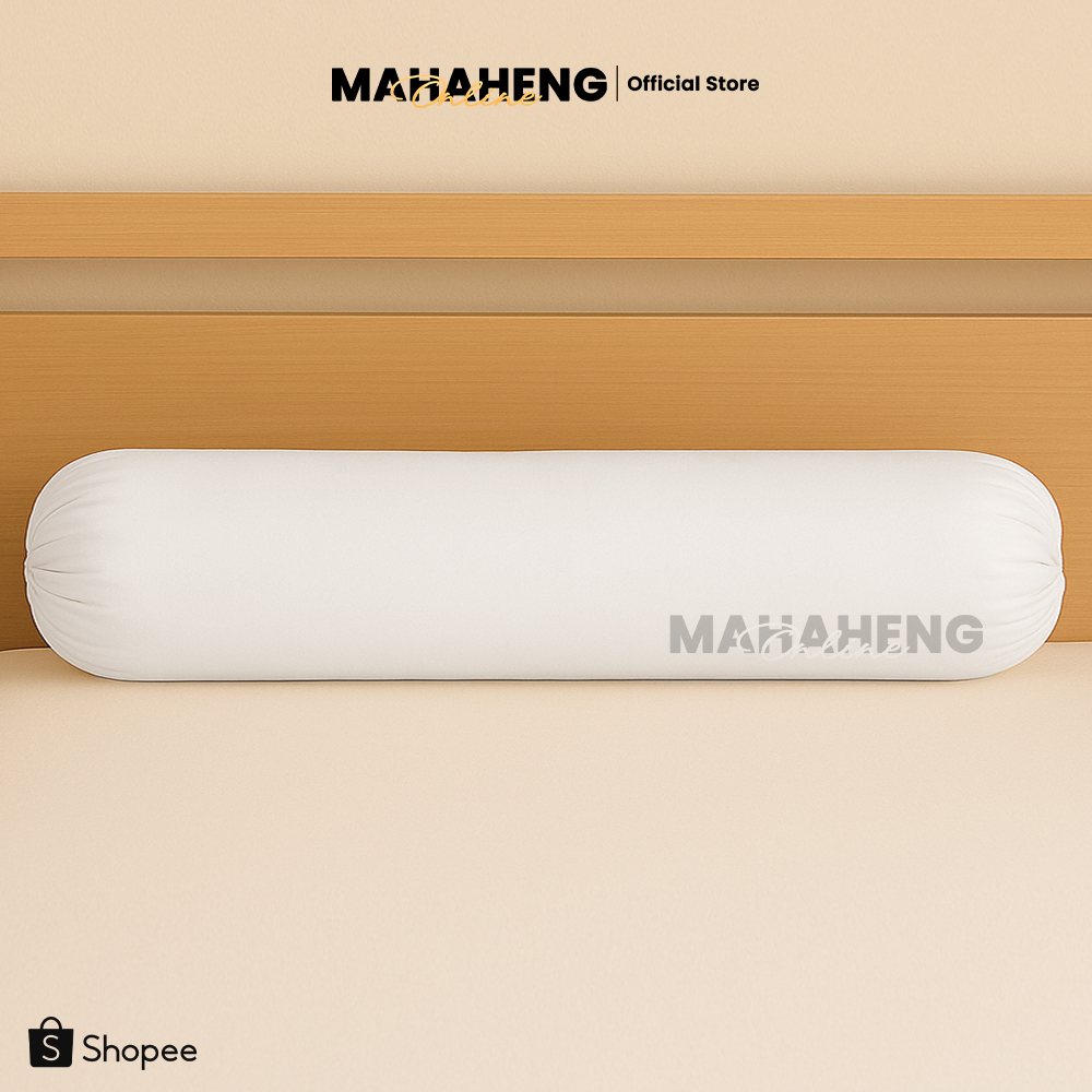 MahaHeng หมอนข้างขาวไซส์ใหญ่ ใยสังเคราะห์ขาวเกรดโรงแรม