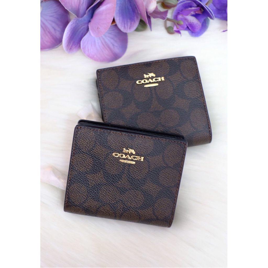 ❗️❗️แท้💯 กระเป๋าสตางค์ใบสั้น Coach Snap Wallet In Signature Canvas(CW789)❗️❗️