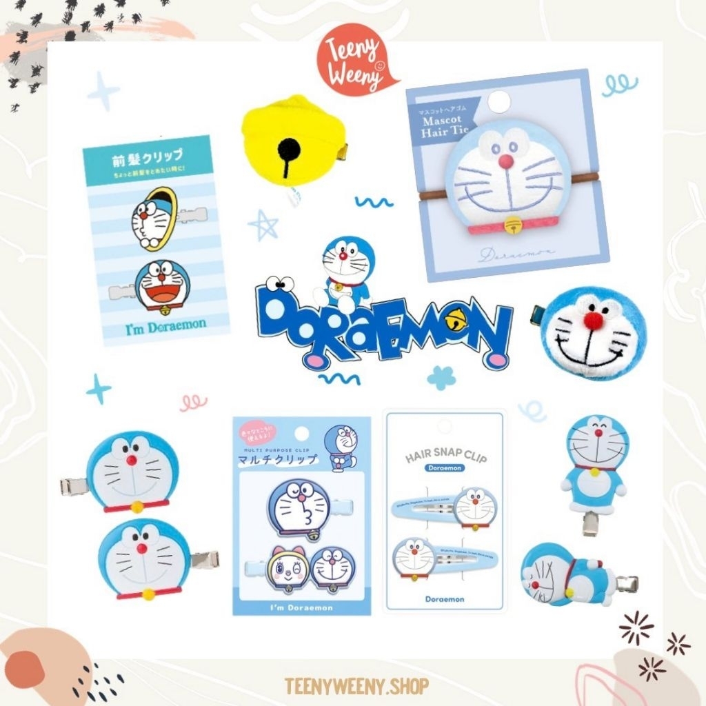 กิ๊บติดผมโดเรมอน Doraemon Hair Clips