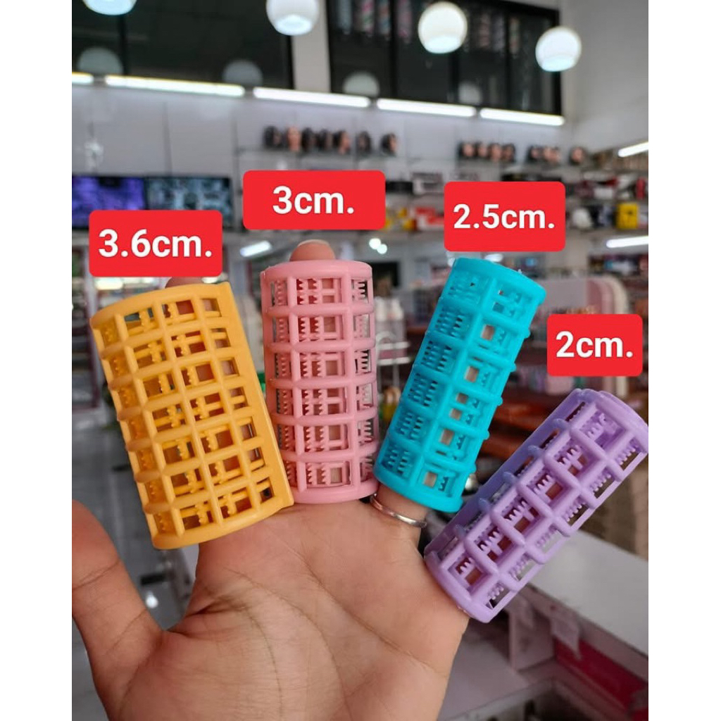 โรลม้วนผม มีที่ครอบ ขายเป็นแพค