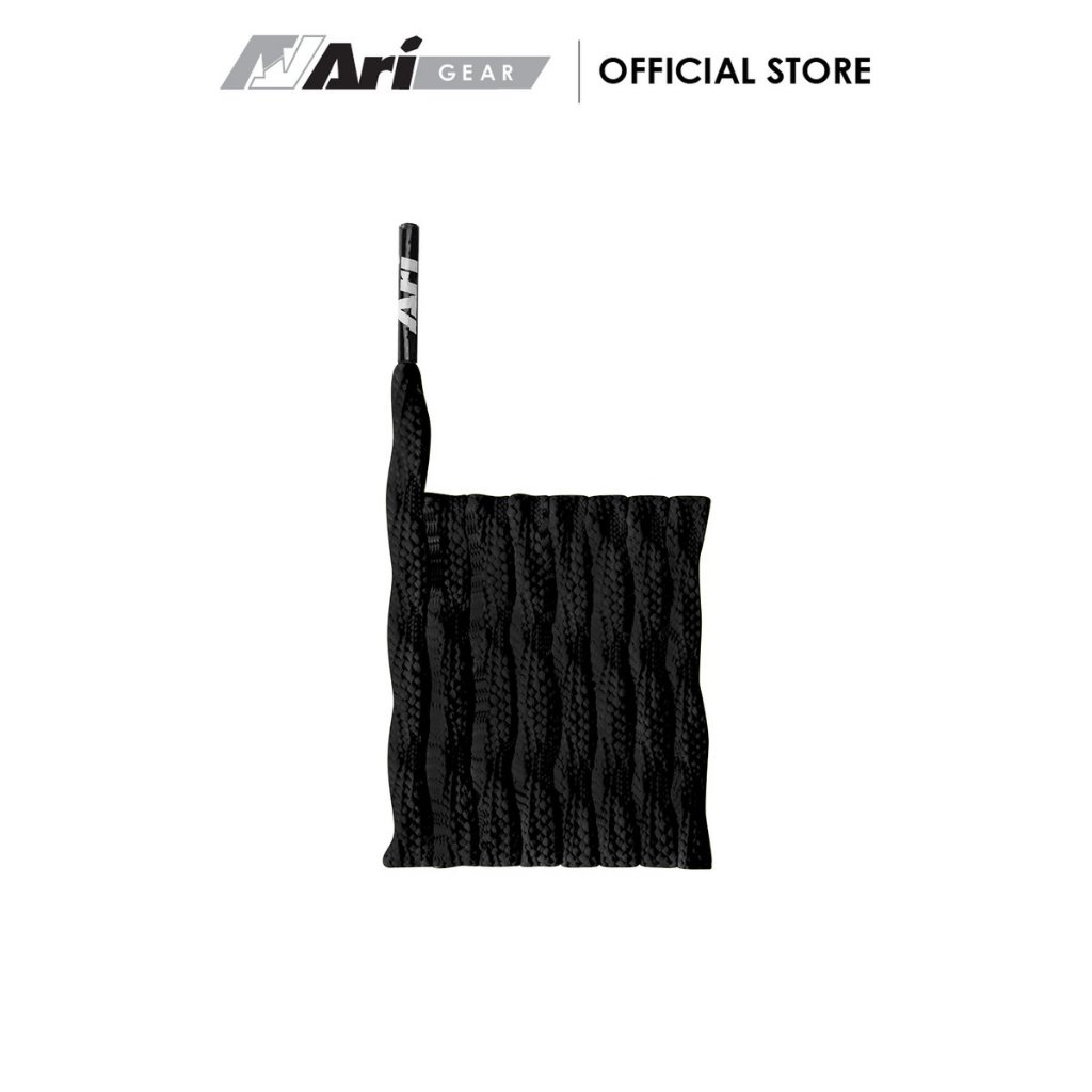 ARI TWIST SHOELACES - BLACK เชือกรองเท้า อาริ TWIST สีดำ