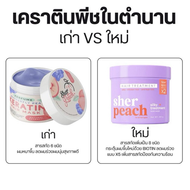 PEACH KERATIN ทรีทเมนต์บำรุงผม ลดผมร่วง ผมนุ่ม ฟื้นฟูผมเสีย (300g)