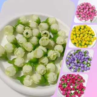 หัวดอกมะลิ ดอกไม้ปลอม มะลิผ้า 20/50/100 ชิ้น มะลิตูม