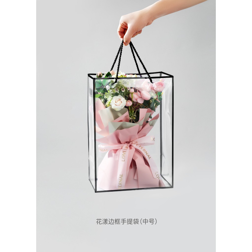 พร้อมส่งจากไทย..พร้อมส่ง ถุงกระดาษ สีใสด้านหน้า ถุงใส่ของ หูหิ้วกระดาษช่องหน้าต่าง กระเป๋ากระดาษของขวัญ ราคา ถูกที่สุด ดีลบีเคเค แกลเลอรีภาพที่ 3