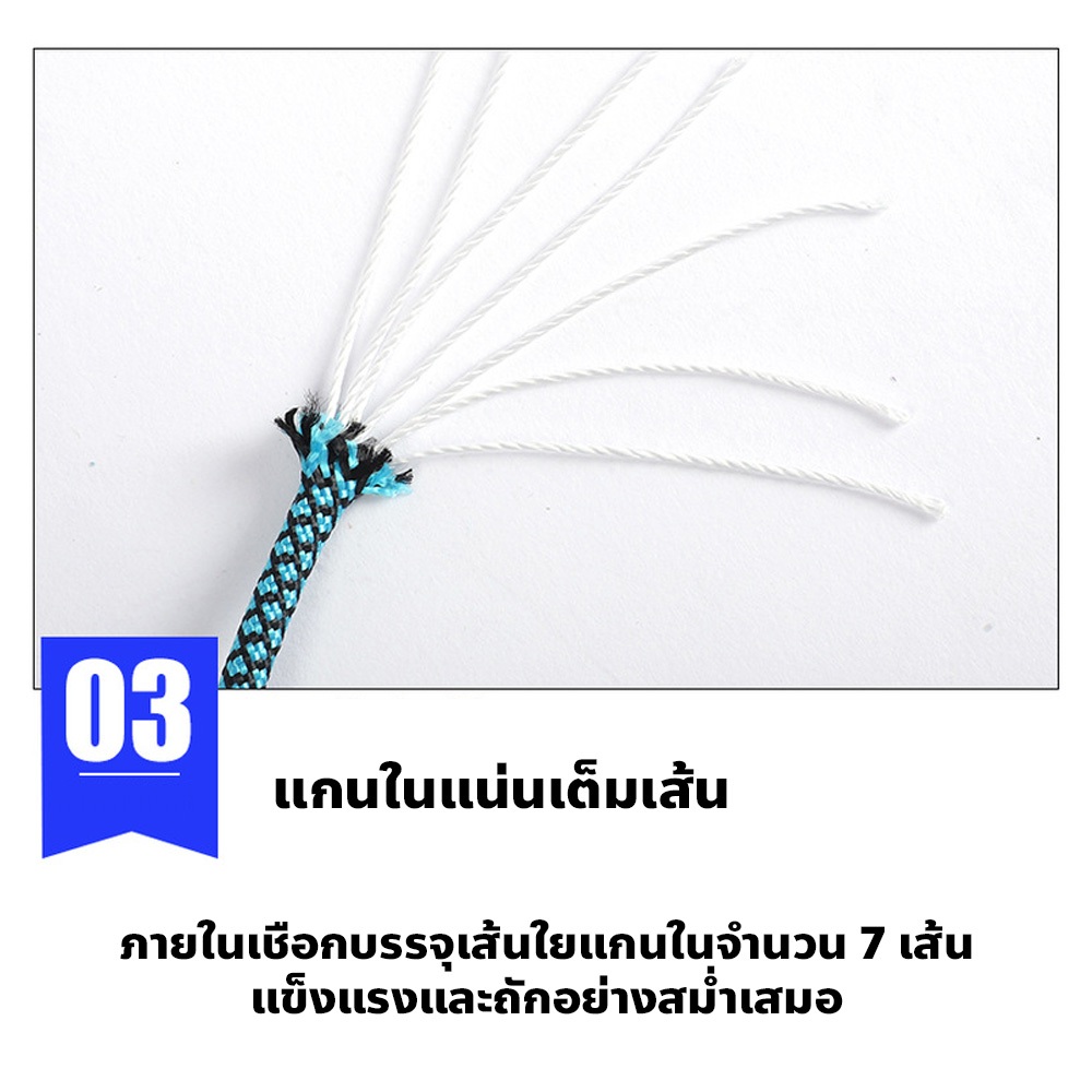 F2C เชือกไนล่อน เชือกพาราคอร์ด 50เมตร เชือกเต็นท์สำหรับเดินป่าตั้งแคมป์ แข็งแรงทนทาน - รูปที่ 5