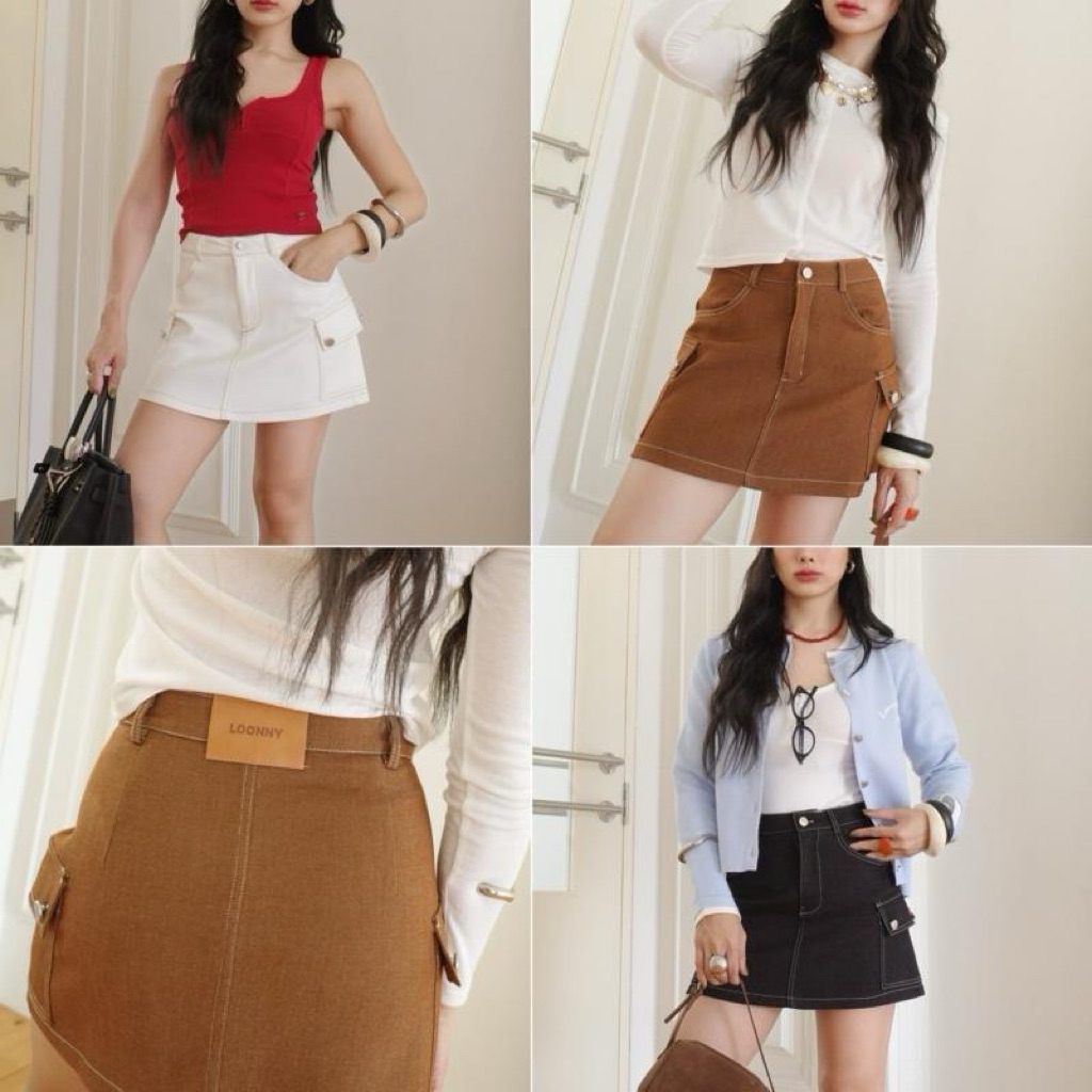LOONNY STORE กระโปรงยีนส์ รุ่น Gale jean skirt