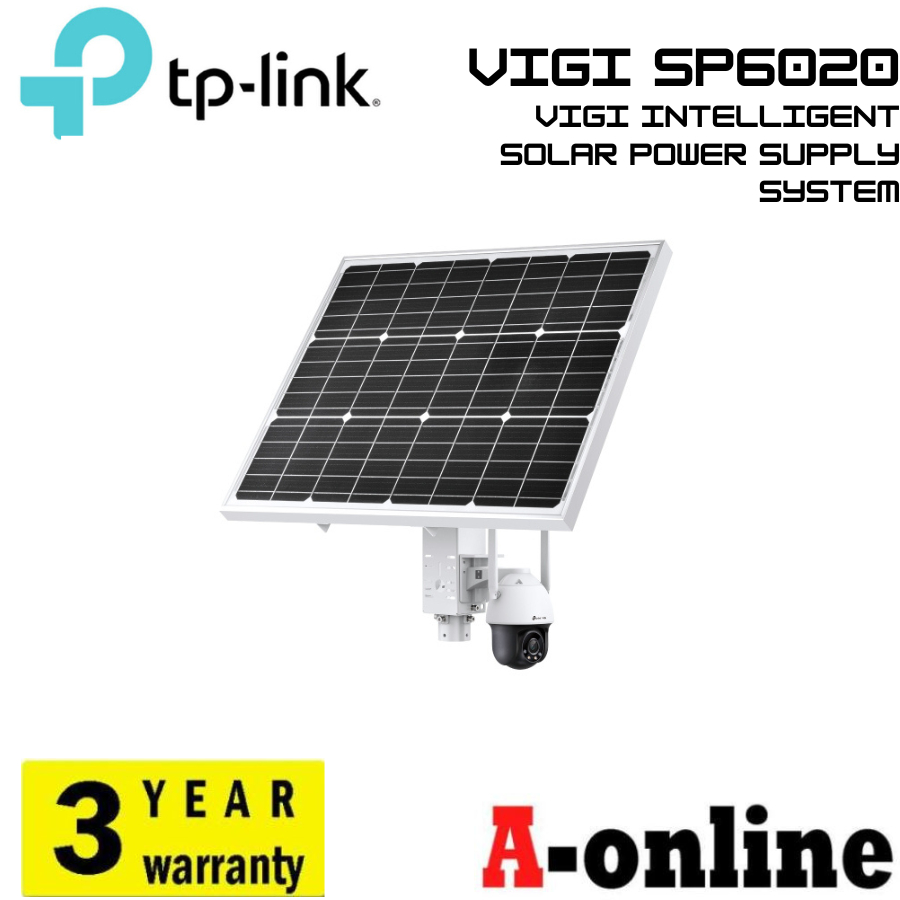 TP Link VIGI SP6020 แผงโซลาร์เซลล์ IP66 กันน้ำกันฝุ่น VIGI Intelligent Solar Power Supply System