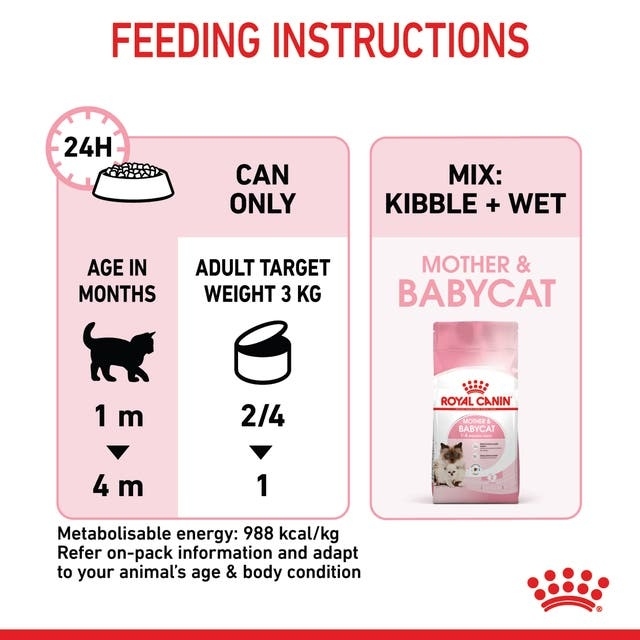 Royal Canin 195 กรัม Mother & Babycat MOUSSE
อาหารเปียกกระป๋องสำหรับลูกแมว แม่แมว - รูปที่ 2