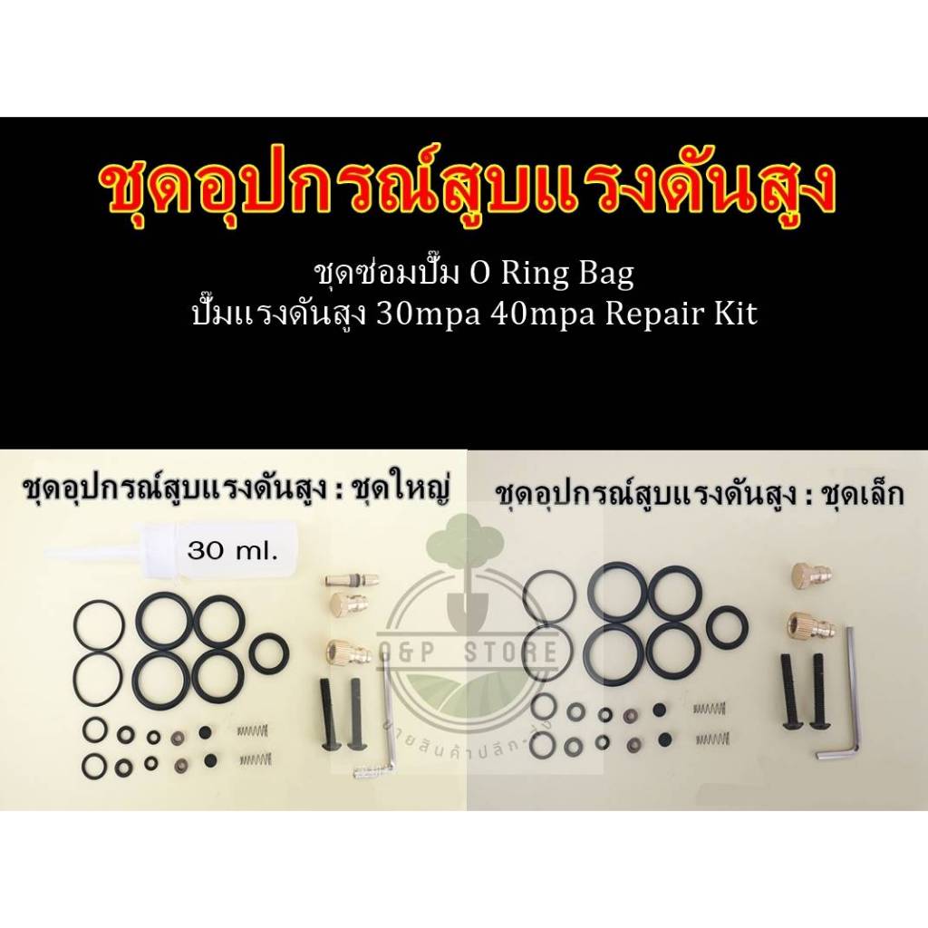 ชุดอุปกรณ์สูบแรงดันสูง ชุดซ่อมปั๊ม O Ring Bag ปั๊มแรงดันสูง 30mpa 40mpa Repair Kit