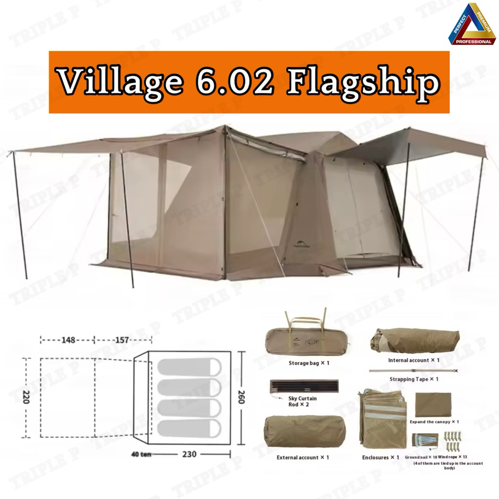 Village6.02 Flagship เต็นท์กางออโต้ Naturehike สินค้าของแท้100%