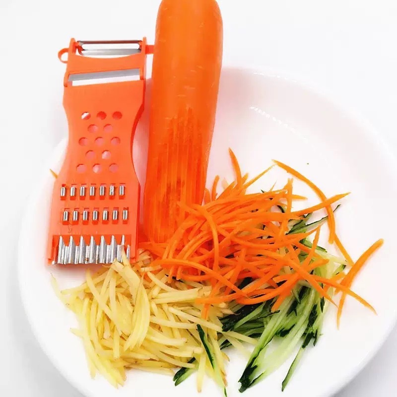 ซื้อสองแถมหนึ่งแบนหนา(ชุด 3 ชิ้น) ที่ขูดมะละกอ 5in1ของแท้ ใช้ทน คม นาน มีดปอกอเนกประสงค์DS-01-2 - รูปที่ 2