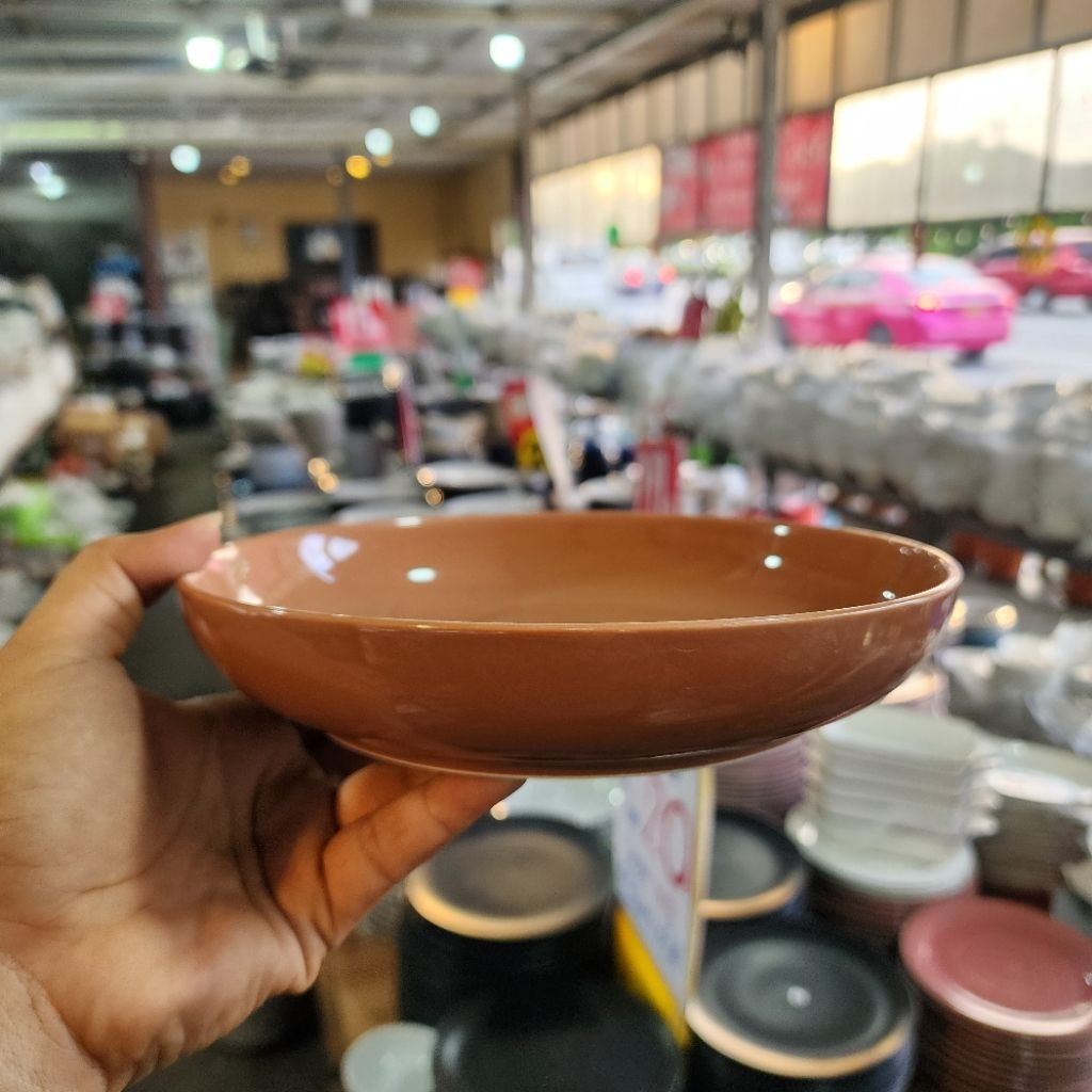 จานเซรามิค​สีสันสวยงาม8นิ้ว - รูปที่ 2