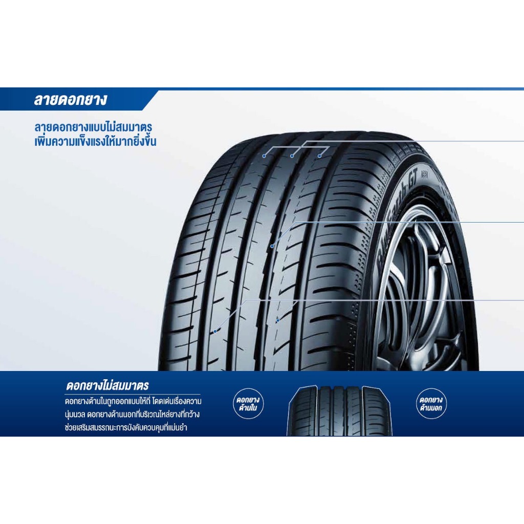 YOKOHAMA AE51 ปี25 1เส้น ยางขอบ17 205/50-17 205/45-17 215/45-17 225/50-17 225/55-17 225/45-17 215/55