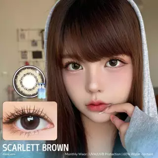 🔥คอนแทคเลนส์✨ขนาดกลาง✨Scarlett ( ilens )✨Brown/Gray