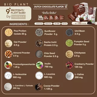 Bio Plant 9+ โปร 4 กล่อง ออร์แกนิค 9 ชนิด มากสุดในท้องตลาด โปรตีนมากถึง 39 กรัม/ซอง ทานง่าย เจทานได้