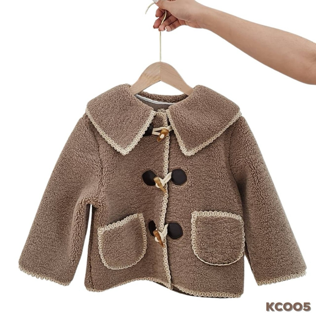 โค้ทกันหนาวผ้าวูล ผสมขนแกะ KC005