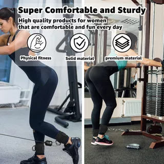 แพ็ค 2 ชิ้น สายรัดข้อเท้า Cable ที่รัดขา Ankle Strap อุปกรณ์รัดข้อเท้า ออกกำลังกาย ใช้กับเคเบิ้ล