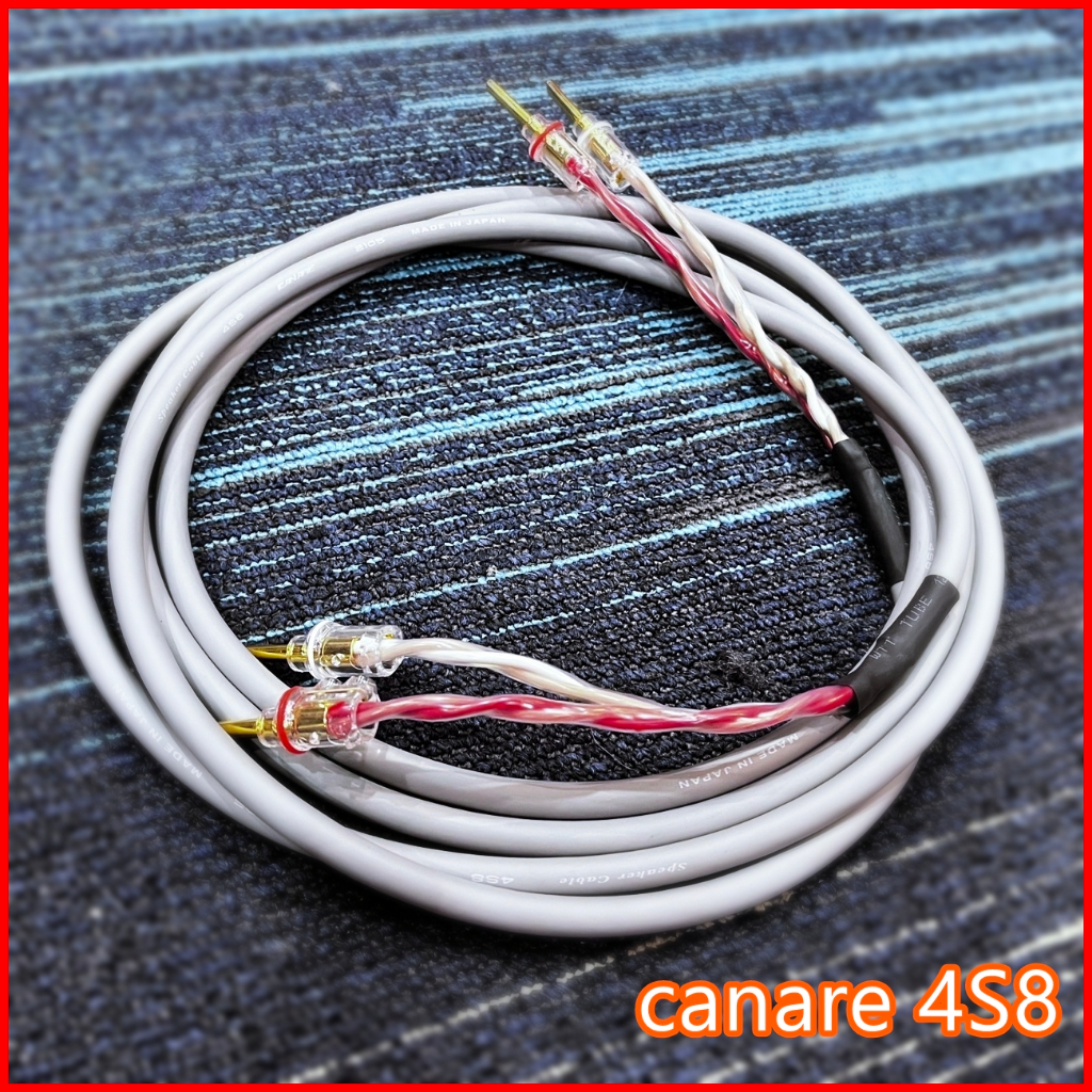 สายลำโพง Canare 4S8 ของแท้ 4 แกน พร้อมเข้าหัว โดยร้าน ใช้หัวแบบชุบทอง24k เข้าแบบ Star Quad อย่างดี เ
